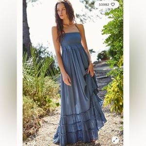 Elegant Blue Maxi Dress